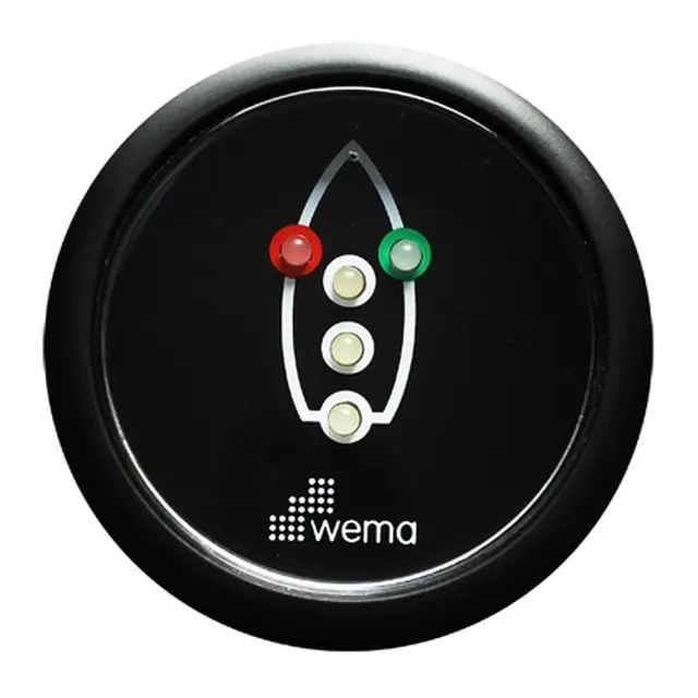 WEMA Lanterneindikator sort 12/24V 