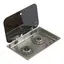 Navyload Hob 2 gasskoketopp&#160;530 x 326 mm Rustfritt st&#229;l - nedfelling - m/lokk