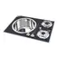 Navyload Glass Hob 2 gasskoketopp m/vask 600 x 420 mm - nedfelling - 2 brennere