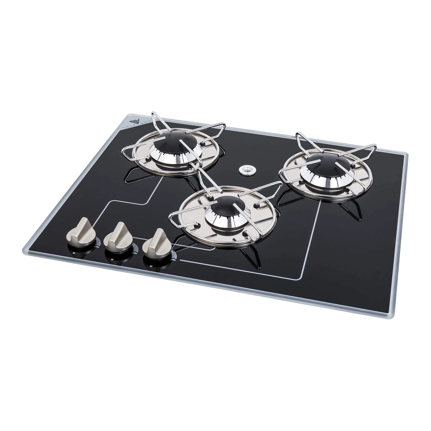 Navyload Glass Hob 3 gasskoketopp 410 x 504 mm - nedfelling - 3 brennere