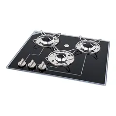 Navyload Glass Hob 3 gasskoketopp 410 x 504 mm - nedfelling - 3 brennere