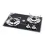 Navyload Glass Hob 2 gasskoketopp 380 x 280 mm - nedfelling - 2 brennere