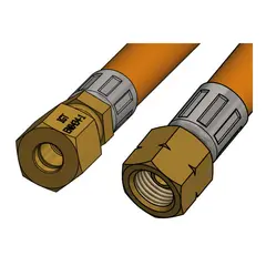 Gasslange, 1/4&quot; Linx - 8 mm r&#248;r 60 cm og 120 cm