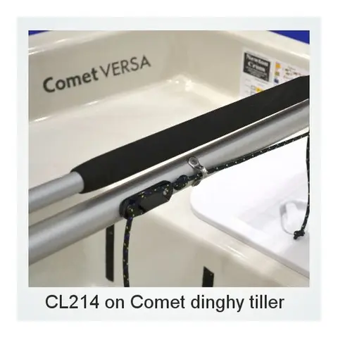 CLAMCLEAT CL214 Fine Line (babord) Liggende - sort nylon - 2-5mm 