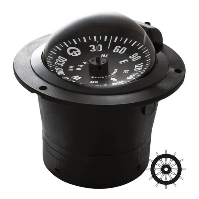 RIVIERA Urania BU1 kompass - sort For infelling - 12v - 100mm rose 