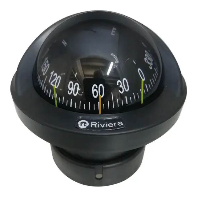 RIVIERA Artica BA1 Slim kompass - Sort Ø70mm rose - for innfelling (SOLAS) 
