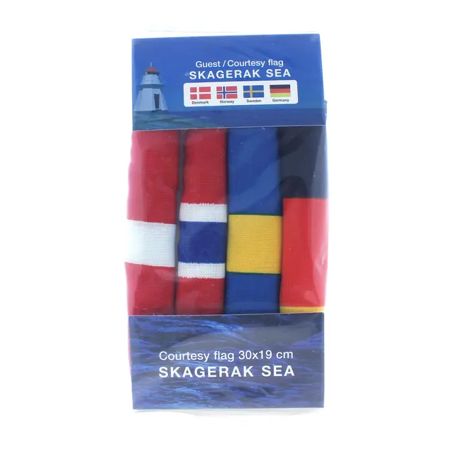 Gjesteflagg Skagerak 4stk/pk 30x19 cm 