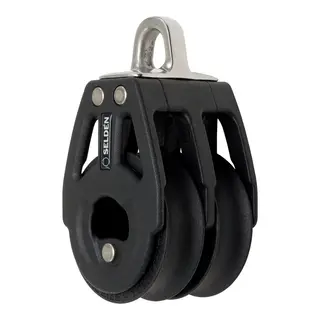 SELD&#200;N Blokk BBB40 dobbel m/kulelager, &#216;40mm trinser