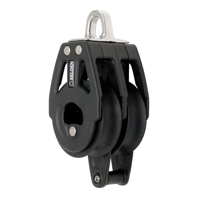 SELDÈN Blokk BBB40 dobbel/hundsvott m/kulelager, Ø40mm trinser 