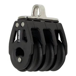 SELD&#200;N Blokk BBB30 trippel/hundsvott m/kulelager, &#216;30mm trinser