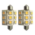 1852M LED pære 12/24V - 2pk Festoon 42 - Varmhvit - 120 lum (180°)