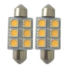 1852M LED p&#230;re 12/24V - 2pk Festoon 37 - Varmhvit - 80 lum (120&#176;)