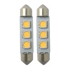 1852M LED p&#230;re 12/24V - 2pk Festoon 42 - Varmhvit - 40 lum (120&#176;)