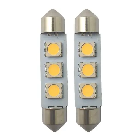 1852M LED pære 12/24V - 2pk Festoon 42 - Varmhvit - 40 lum (120°)