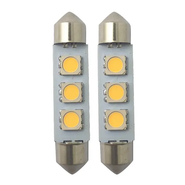1852M LED pære 12/24V - 2pk Festoon 42 - Varmhvit - 40 lum (120°) 