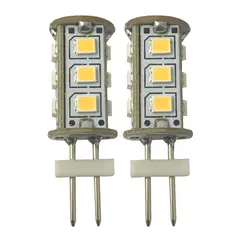 1852M LED P&#230;re 12/24V - 2pk G4 Bakpin - Varmhvit - 100 lumen
