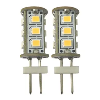 1852M LED P&#230;re 12/24V - 2pk G4 Bakpin - Varmhvit - 100 lumen