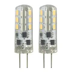 1852M LED P&#230;re 12/24V - 2pk G4 Bakpin - Varmhvit - 140 lumen