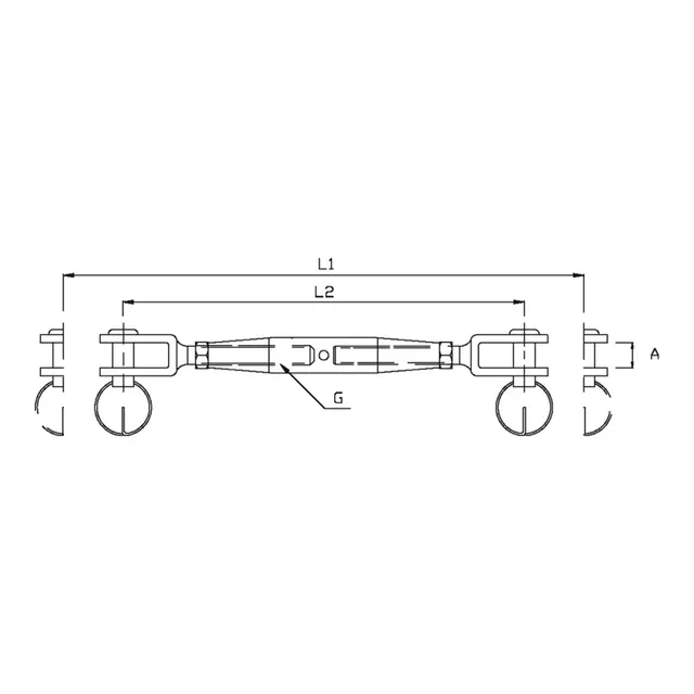 BLUEWAVE Strekkfisk - M8 - syrefast Ø8mm bolt - 166-240mm 