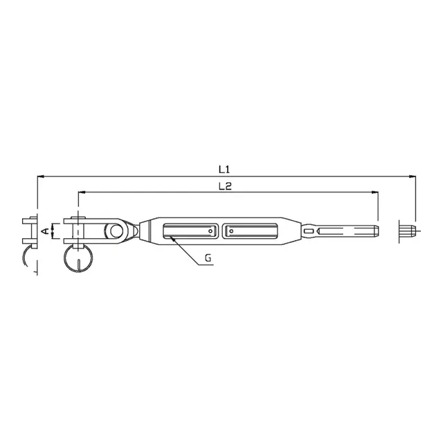 BLUEWAVE Strekkfisk brons - Wire 12mm Ø19mm bolt - 480-640mm 