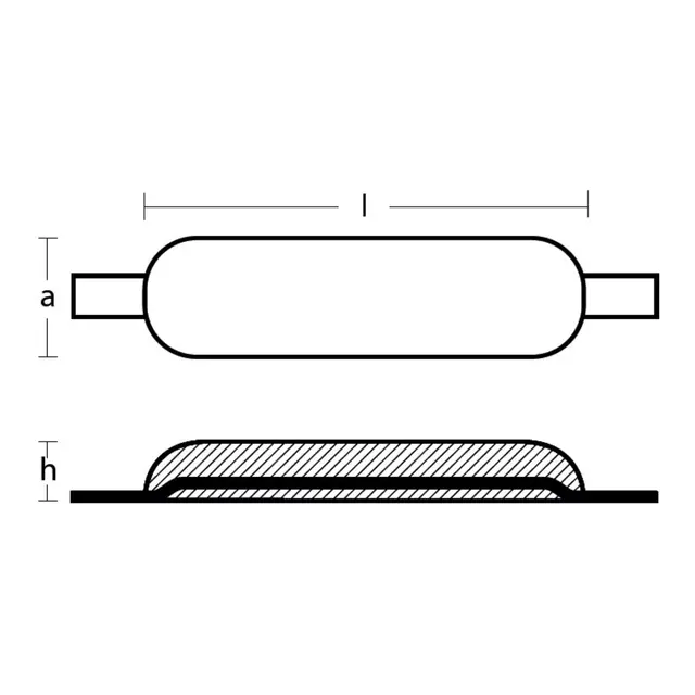 TECNOSEAL Anode Oval 2,2kg 
