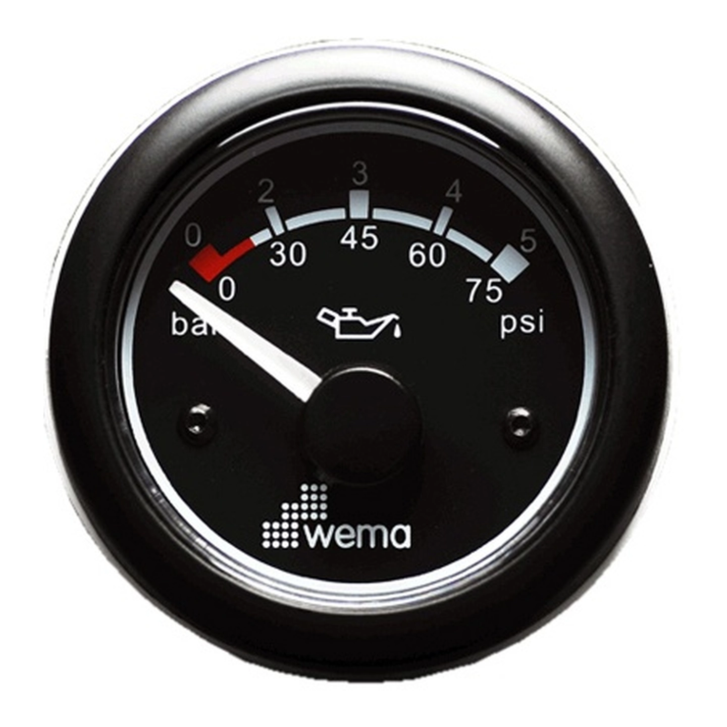WEMA Oljetrykksmåler sort 0-5 bar