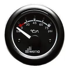 WEMA Oljetrykksm&#229;ler sort 0-5 bar