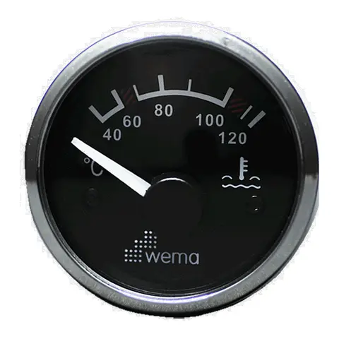 WEMA Vanntemperaturmåler - Sort 0-120°C