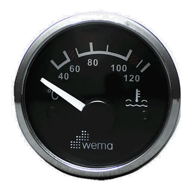 WEMA Vanntemperaturmåler - Sort 0-120°C 