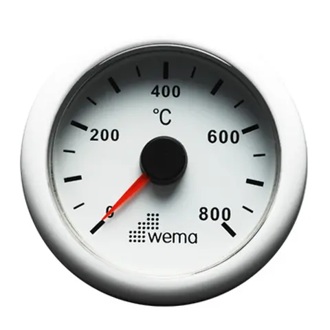 WEMA Eksostemperaturmåler hvit 