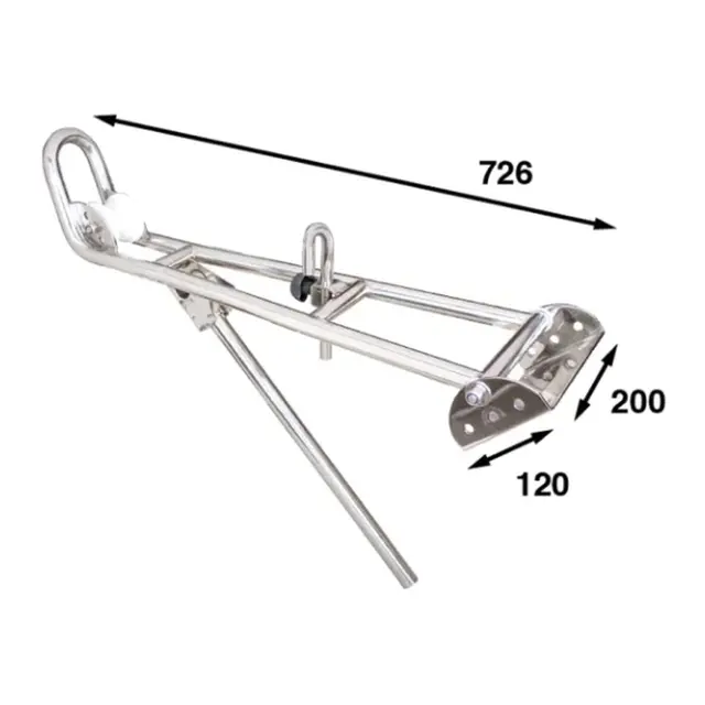 Ankerrulle m/støtte 316, maks 20 kg 