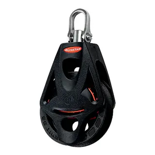 RONSTAN Blokk Orbit 40 enkel svivel &#216;40mm trinse - 9mm tau - kulelager(BB)