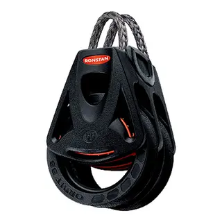 RONSTAN Blokk Orbit 55 dobbel &#216;55mm trinse - 10mm tau - kulelager(BB)