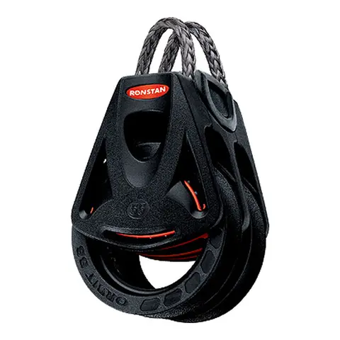 RONSTAN Blokk Orbit 55 dobbel Ø55mm trinse - 10mm tau - kulelager(BB) 