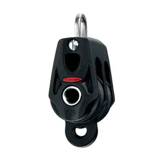 RONSTAN Blokk Orbit 30 dobbel hundsvott &#216;30mm trinse - 8mm tau - kulelager(BB)