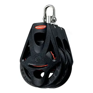 RONSTAN Blokk Orbit 55 dbl hundsv. sviv. &#216;55mm trinse - 10mm tau - kulelager(BB)