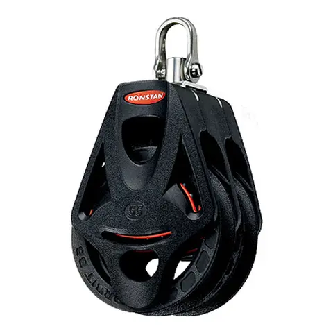 RONSTAN Blokk Orbit 55 dbl hundsv. sviv. Ø55mm trinse - 10mm tau - kulelager(BB) 