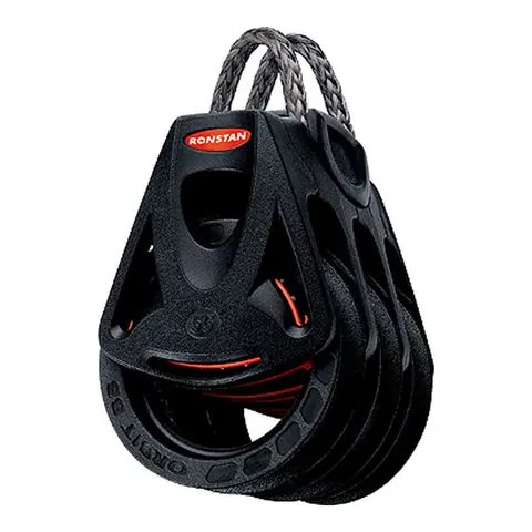 RONSTAN Blokk Orbit 55 trippel Ø55mm trinse - 10mm tau - kulelager(BB) 