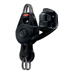 RONSTAN Fiolblokk Orbit 55 enk. hv cleat &#216;55mm trinse - 10mm tau - kulelager(BB)