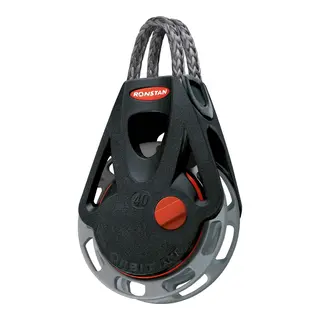RONSTAN Tikkeblokk Orbit 40 enkel Ø40mm trinse - 9mm tau - manuell