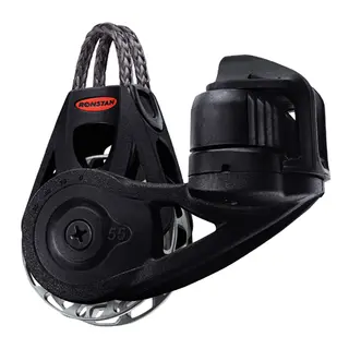 RONSTAN Tikkeblokk Orbit 40 enkel cleat Ø40mm trinse - 9mm tau - auto