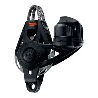 RONSTAN Tikkeblokk Orbit 40 enk hv cleat Ø40mm trinse - 9mm tau - auto RF46131