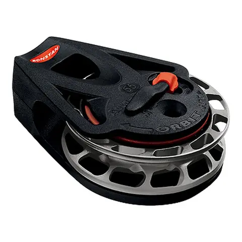 RONSTAN Fotblokk/tikk Orbit 55 medklokke Ø55mm trinse - 10mm tau - man/auto 