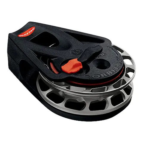RONSTAN Fotblokk/tikk Orbit 55 motklokke Ø55mm trinse - 10mm tau - man/auto 