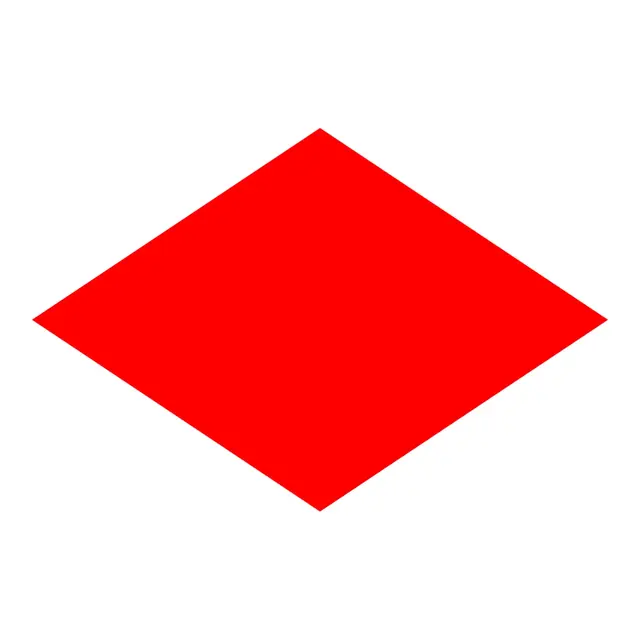 Signalflagg (30 x 45 cm) bokstav F 