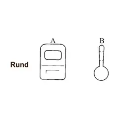 SEASURE Seilglider HA358 2 pk. Rund - A:22mm / B: 12mm