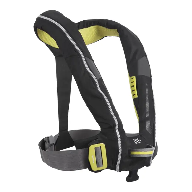 SPINLOCK Deckvest Lite+ Sort Oppblåsbar seilvest 170N m/PLB feste 