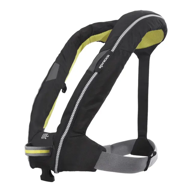 SPINLOCK Deckvest Lite+ Sort Oppblåsbar seilvest 170N m/PLB feste 