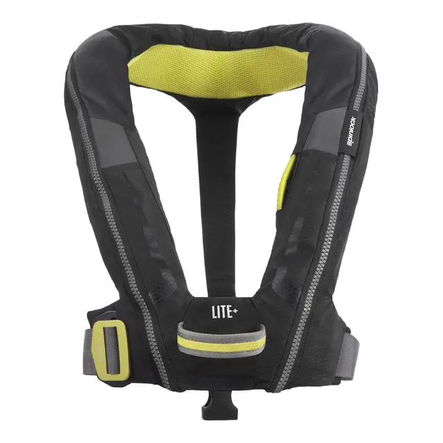 SPINLOCK Deckvest Lite+ Sort Oppblåsbar seilvest 170N m/PLB feste 