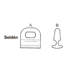 SEASURE Seilglider HA458 5 pk. Seld&#233;n - A:30mm / B: 14mm